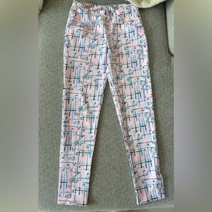 Lilly Pulitzer Luxletic Corso Golf Pants in the "Talk Birdie to Me" print  XXS